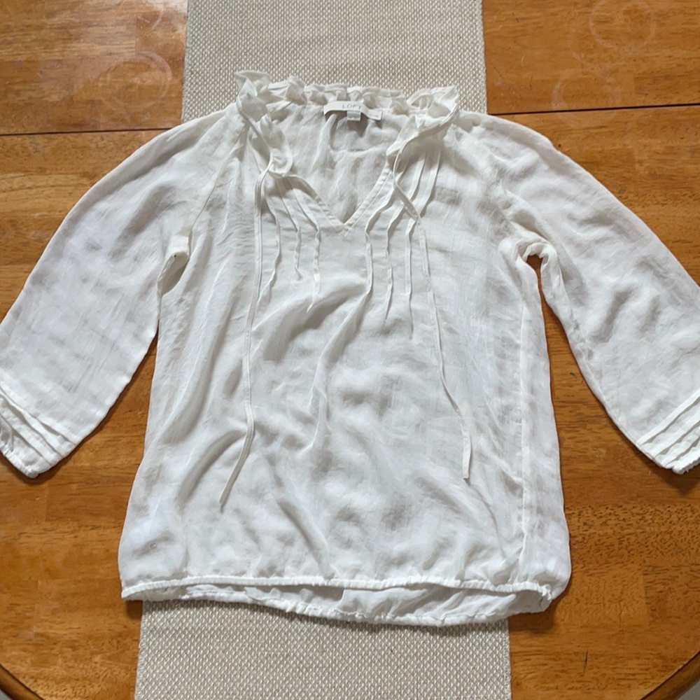 Loft XXSP petite 3/4 blouse